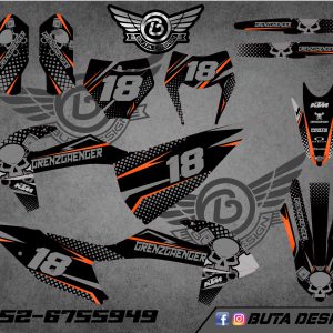 קיט מדבקות ל KTM SXF 2019-2022 EXC 2020-2023 V74