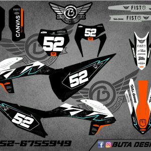 קיט מדבקות ל KTM SXF 2019-2022 EXC 2020-2023 V97