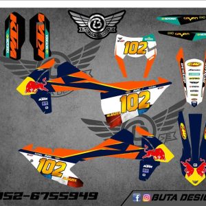 קיט מדבקות ל KTM SXF 2016-2018 EXC 2017-2019 V116