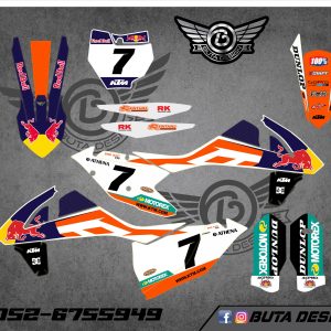 קיט מדבקות ל KTM SXF 2016-2018 EXC 2017-2019 V12