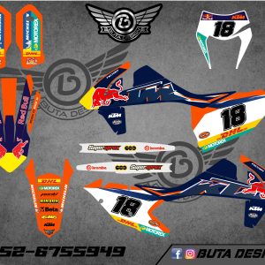 קיט מדבקות ל KTM SXF 2016-2018 EXC 2017-2019 V122
