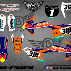 קיט מדבקות ל KTM SXF 2016-2018 EXC 2017-2019 V124