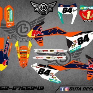 קיט מדבקות ל KTM SXF 2016-2018 EXC 2017-2019 V125