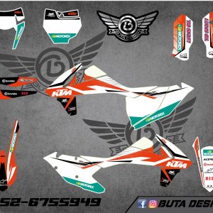 קיט מדבקות ל KTM SXF 2016-2018 EXC 2017-2019 V17