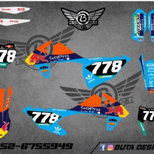 קיט מדבקות ל KTM SXF 2016-2018 EXC 2017-2019 V19