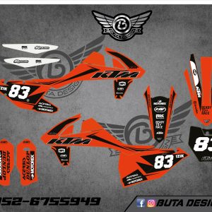 קיט מדבקות ל KTM SXF 2016-2018 EXC 2017-2019 V2