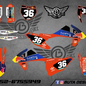 קיט מדבקות ל KTM SXF 2016-2018 EXC 2017-2019 V25