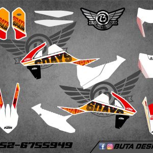 קיט מדבקות ל KTM SXF 2016-2018 EXC 2017-2019 V42