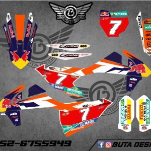 קיט מדבקות ל KTM SXF 2016-2018 EXC 2017-2019 V5