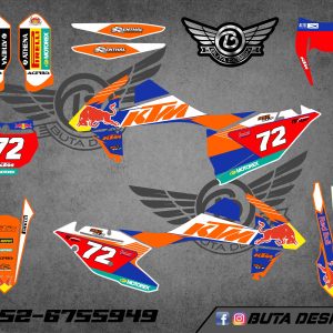 קיט מדבקות ל KTM SXF 2016-2018 EXC 2017-2019 V50