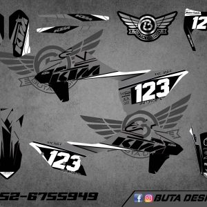 קיט מדבקות ל KTM SXF 2016-2018 EXC 2017-2019 V60