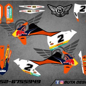קיט מדבקות ל KTM SXF 2016-2018 EXC 2017-2019 V62
