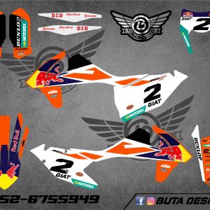 קיט מדבקות ל KTM SXF 2016-2018 EXC 2017-2019 V65
