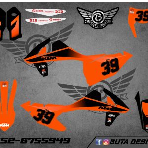 קיט מדבקות ל KTM SXF 2016-2018 EXC 2017-2019 V66