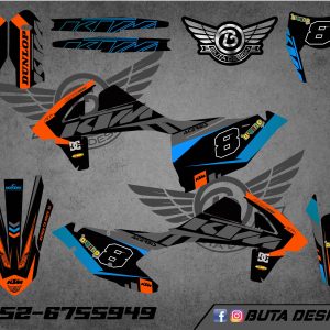 קיט מדבקות ל KTM SXF 2016-2018 EXC 2017-2019 V82