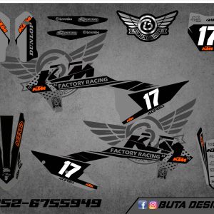 קיט מדבקות ל KTM SXF 2016-2018 EXC 2017-2019 V84