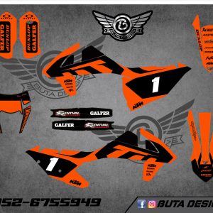 קיט מדבקות ל KTM SXF 2016-2018 EXC 2017-2019 V9