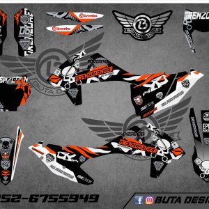 קיט מדבקות ל KTM SXF 2016-2018 EXC 2017-2019 V93