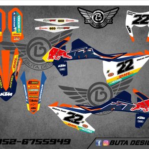 קיט מדבקות ל KTM SXF 2016-2018 EXC 2017-2019 v100