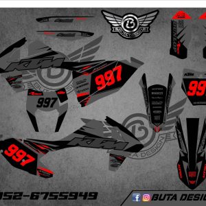 קיט מדבקות ל KTM SXF 2016-2018 EXC 2017-2019 v99