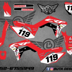 קיט מדבקות ל Honda CRF 450 2017-2020 250 2018-2021 V19