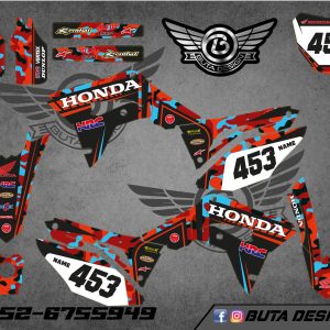 קיט מדבקות ל Honda CRF 450 2017-2020 250 2018-2021 V3