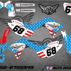 קיט מדבקות ל Honda CRF 450 2017-2020 250 2018-2021 V35
