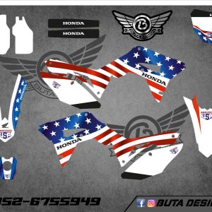 קיט מדבקות ל Honda CRF 450 2017-2020 250 2018-2021 V4