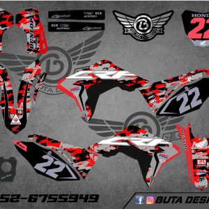 קיט מדבקות ל Honda CRF 450 2017-2020 250 2018-2021 V42