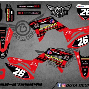 קיט מדבקות ל Honda CRF 450 2017-2020 250 2018-2021 V43