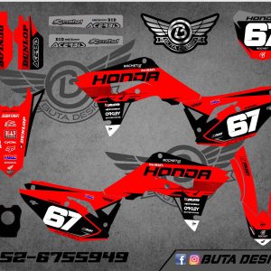 קיט מדבקות ל Honda CRF 450 2017-2020 250 2018-2021 V45