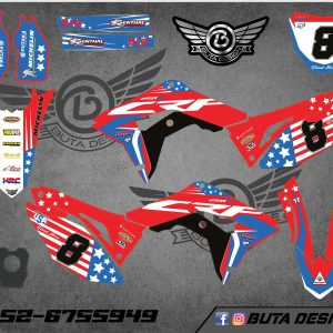קיט מדבקות ל Honda CRF 450 2017-2020 250 2018-2021 V51