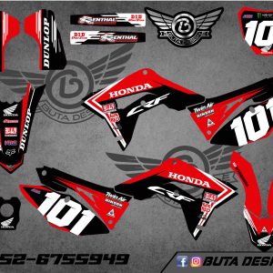 קיט מדבקות ל Honda CRF 450 2017-2020 250 2018-2021 V59