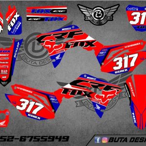 קיט מדבקות ל Honda CRF 450 2017-2020 250 2018-2021 V60