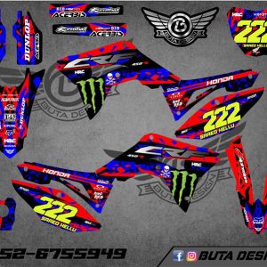 קיט מדבקות ל Honda CRF 450 2017-2020 250 2018-2021 V64