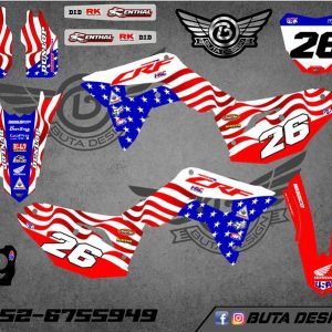קיט מדבקות ל Honda CRF 450 2017-2020 250 2018-2021 V73