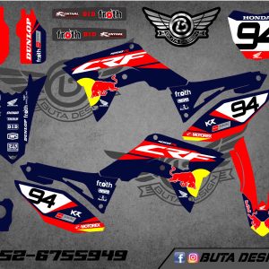 קיט מדבקות ל Honda CRF 450 2017-2020 250 2018-2021 V74
