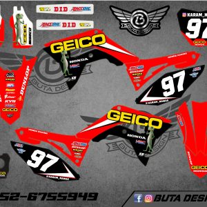 קיט מדבקות ל Honda CRF 450 2017-2020 250 2018-2021 V80