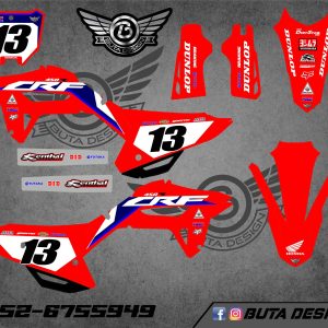 קיט מדבקות ל Honda CRF 450 2021-2024 250 2022-2024 V12