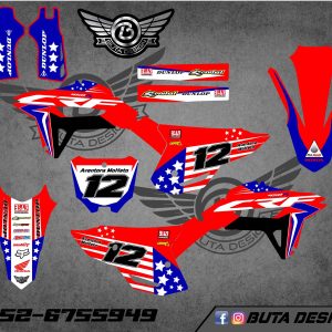 קיט מדבקות ל Honda CRF 450 2021-2024 250 2022-2024 V5