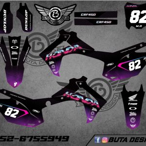 קיט מדבקות ל Honda CRF 450 2013-2016 250 2014-2017 V68