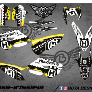 קיט מדבקות ל Husqvarna Enduro 2014-2016 Motocross 2014-2015 V1