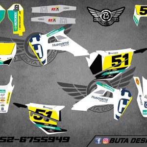 קיט מדבקות ל Husqvarna Enduro 2020-2023 Motocross 2019-2022 V8