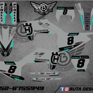 קיט מדבקות ל Husqvarna Enduro 2017-2019 Motocross 2016-2018 V44