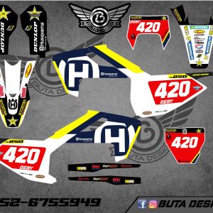 קיט מדבקות ל Husqvarna Enduro 2017-2019 Motocross 2016-2018 V45