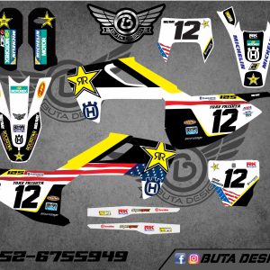 קיט מדבקות ל Husqvarna Enduro 2017-2019 Motocross 2016-2018 V49