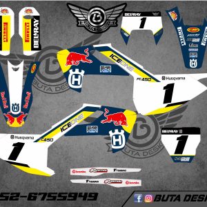 קיט מדבקות ל Husqvarna Enduro 2017-2019 Motocross 2016-2018 V57