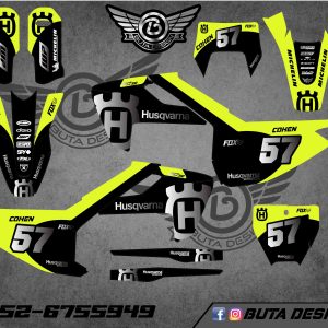 קיט מדבקות ל Husqvarna Enduro 2017-2019 Motocross 2016-2018 V62