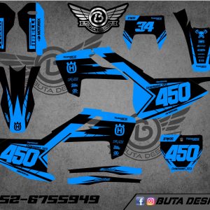 קיט מדבקות ל Husqvarna Enduro 2017-2019 Motocross 2016-2018 V74