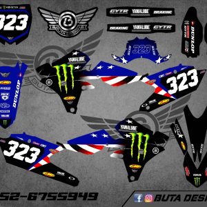 קיט מדבקות ל Yamaha YZF WRF 450 2014-2017 YZF 250 2018 V73